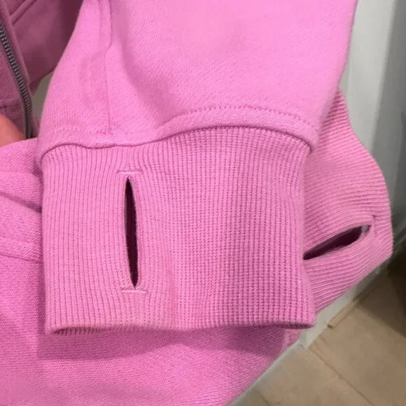 Scuba Oversized Full-Zip Hoodie Dahlia Mauve M/L - Picture 5 of 5